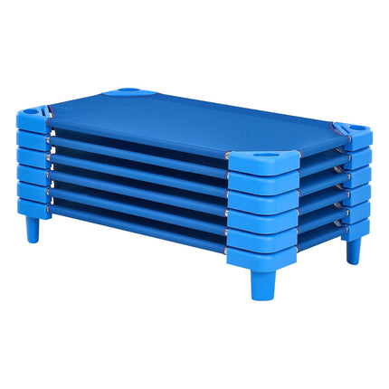 Kids Daycare Nap Cots, Stackable 6-Pack, 40 x 23 in
