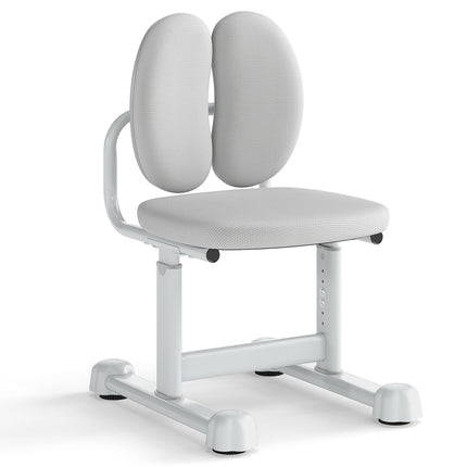 Kids Desk Chair – Adjustable Height, Dual Lumbar, Grey