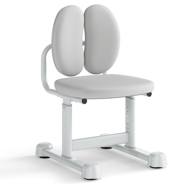 Kids Desk Chair – Adjustable Height, Dual Lumbar, Grey