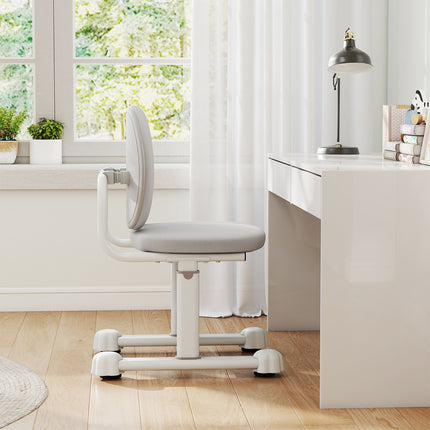 Kids Desk Chair – Adjustable Height, Dual Lumbar, Grey