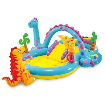 Kids' Dinoland Water Playground with Slide and Fountain