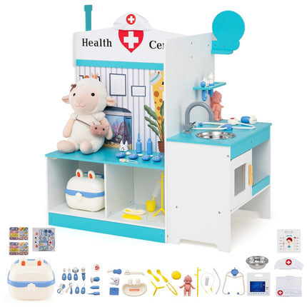 Kids Doctor Playset with 27 Accessories, Blue