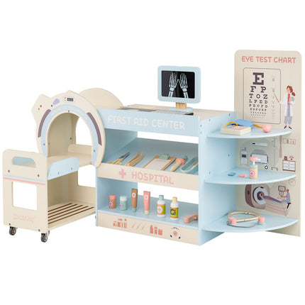 Kids Doctor Playset with Eye Chart & Toy CT Scanner