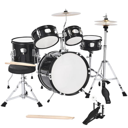 Kids Drum Set, 5-Piece 14-Inch, Throne and Sticks