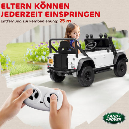 Kids Electric Car, 12V Battery, Remote Control, White