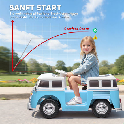 Kids Electric Car, 12V, Dual Motor, MP3, Blue, 89x49x41.5 cm