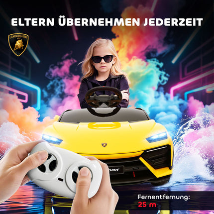 Kids Electric Car 12V with Remote, 2 Motors, Yellow