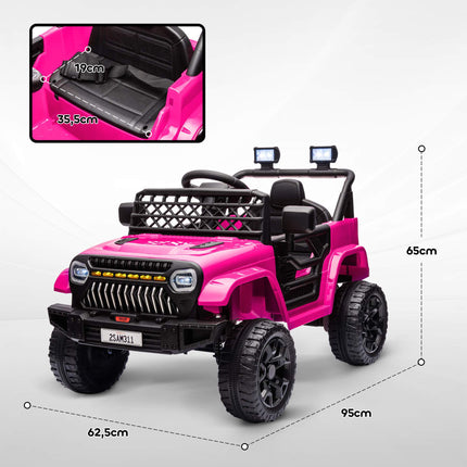 Kids Electric Car 12V with Remote, Pink, Ages 3-8
