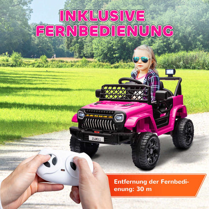 Kids Electric Car 12V with Remote, Pink, Ages 3-8