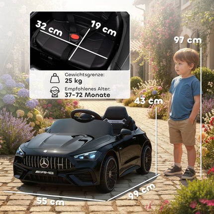 Kids Electric Car, Mercedes Design, 12V, Remote, Black