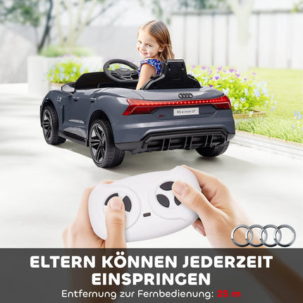 Kids' Electric Car with Remote, Seatbelt, Music, Gray