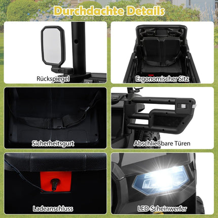 Kids Electric Dump Truck with Remote Control, 12V, Black
