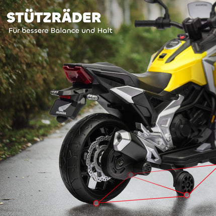 Kids Electric Motorcycle with Training Wheels, 3 km/h Speed