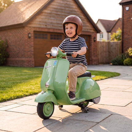 Kids Electric Motorcycle with Training Wheels, USB, Music