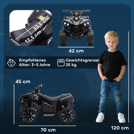 Kids Electric Quad 6V with Forward/Reverse, Music, LED