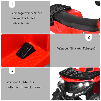 Kids Electric Quad ATV 6V, Lights, Music, Forward Reverse