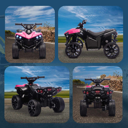 Kids Electric Quad Bike, 6V Motor, Pink, Ages 3-6