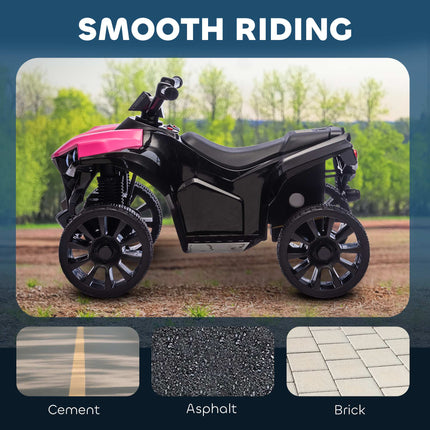 Kids Electric Quad Bike, 6V Motor, Pink, Ages 3-6