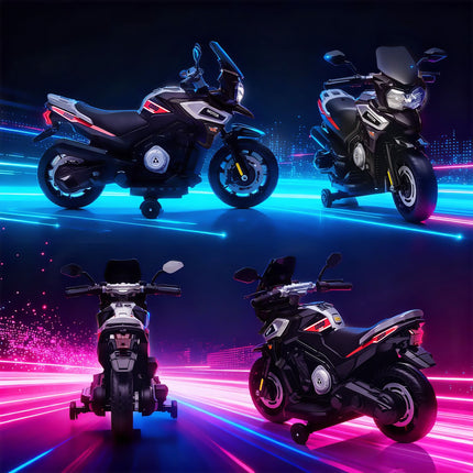 Kids Electric Ride-On Motorcycle, 18-36 Months, Black