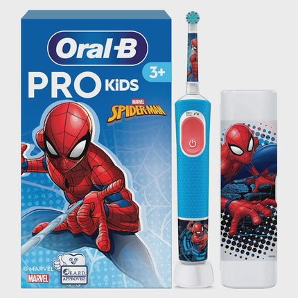 Kids Electric Toothbrush with Case – Spider-Man Theme