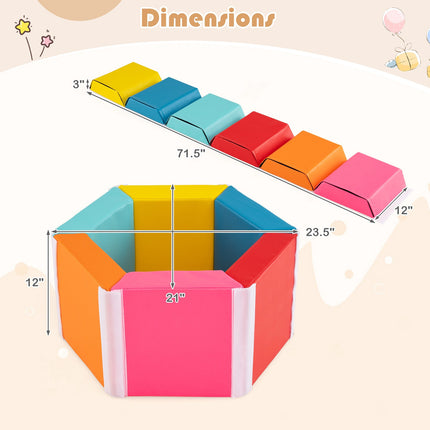 Kids Foam Climbing Blocks Set, 6-Piece PU Covers