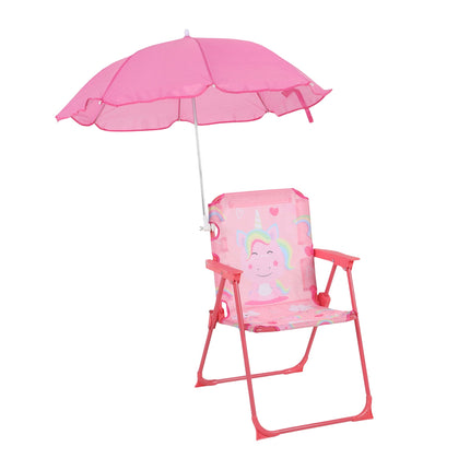 Kids' Folding Chair with Parasol – Lightweight, Portable