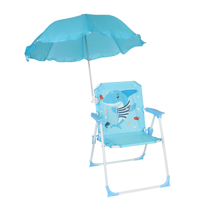 Kids' Folding Chair with Parasol – Lightweight, Portable
