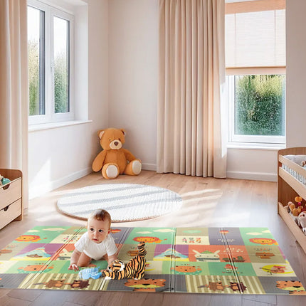 Kids Folding Mat, Zoo Design, 195x180cm