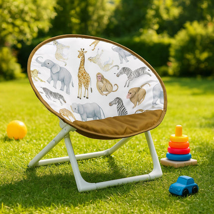 Kids Folding Moon Chair – Indoor/Outdoor, Padded Seat