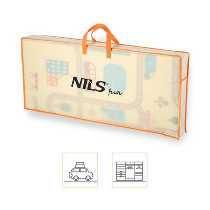 Kids Folding Play Mat, City Design, 195x180 cm