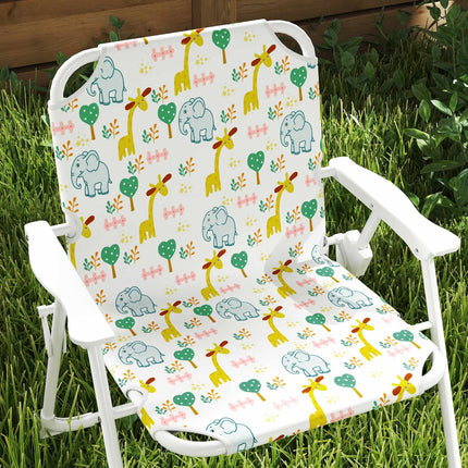 Kids' Folding Table Set with Umbrella, Animal Design