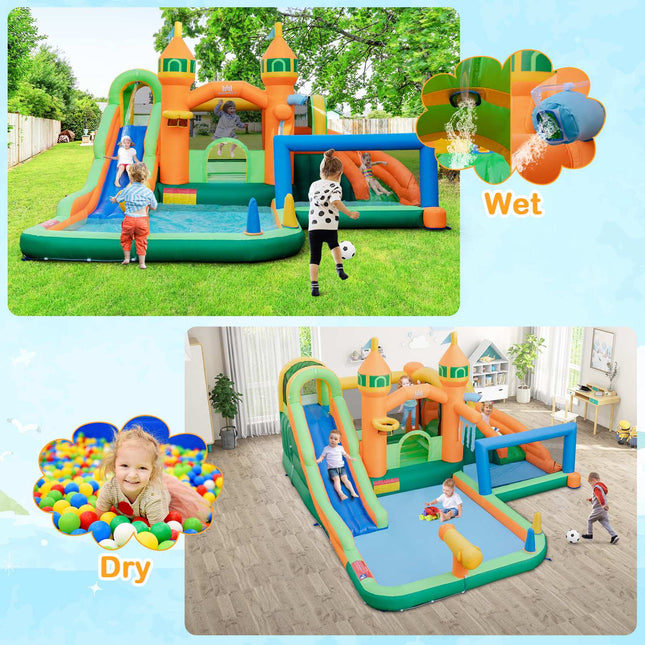 Kids Inflatable Water Slide, Splash Pool, No Blower