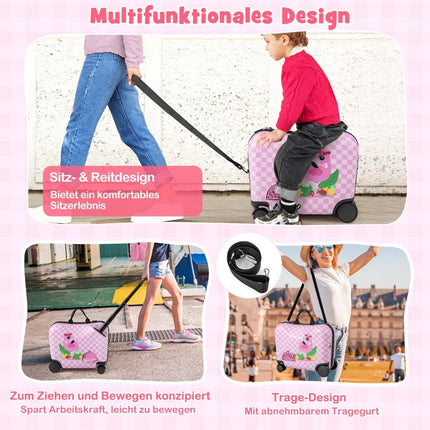 Kids' Luggage Set with Backpack, 12"+18" Hard Shell