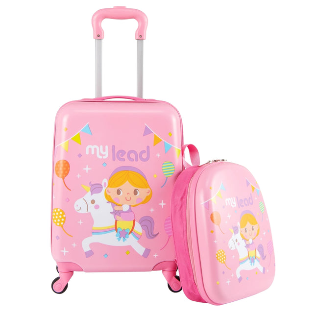 Kinderkofferset met wielen - 43 cm koffer & 33 cm rugzak