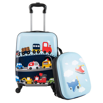 Kids Luggage Set with Wheels – 17" Suitcase & 13" Backpack