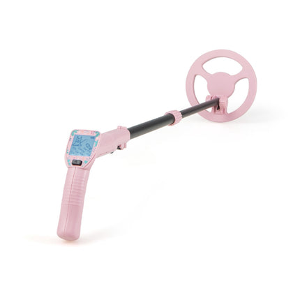 Kids Metal Detector, Adjustable 62–85 cm, LCD, Pink