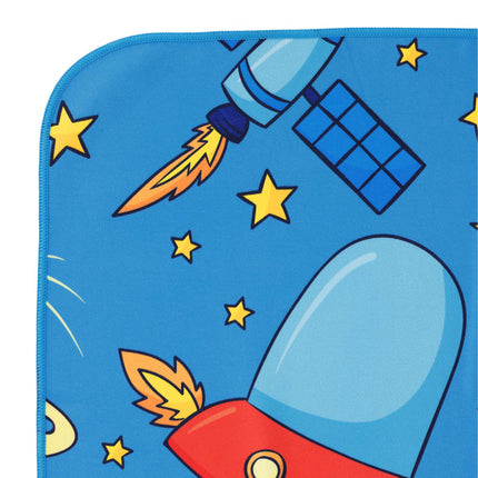 Kids Microfiber Towel, Space Print, 160 x 80 cm