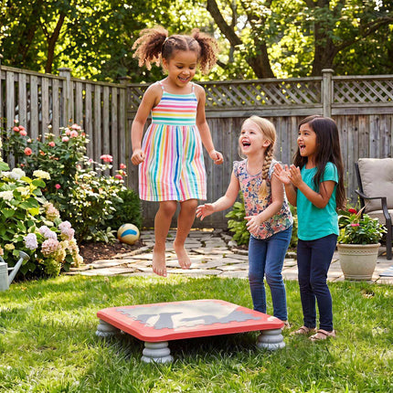 Kids Mini Trampoline, 25.5 Inch, Non-Slip, Red