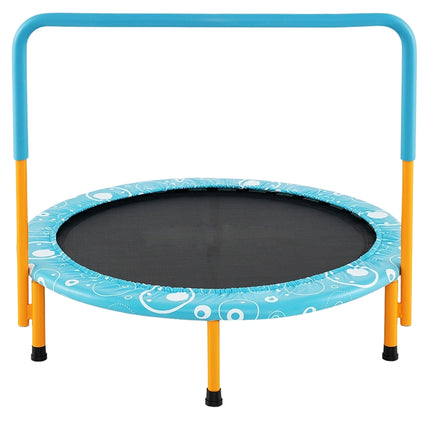 Kids Mini Trampoline with Handle, Foldable, 92 cm, 150 kg Capacity