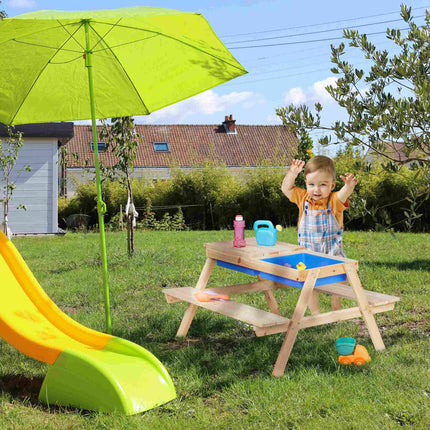Kids Picnic Bench with Water & Sand Play Table