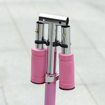 Kids' Pink Scooter with LED Wheels, Adjustable Handlebar