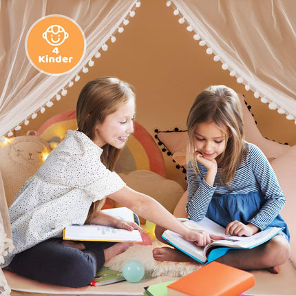 Kids Play Tent with Star Lights, Windows, and Mat