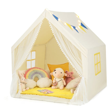 Kids Playhouse Tent with Washable Cotton Mat, 122x105x125 cm