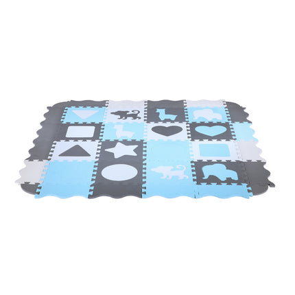 Kids' Playpen Puzzle Mat, Mint, 36 Pieces, 140x140 cm