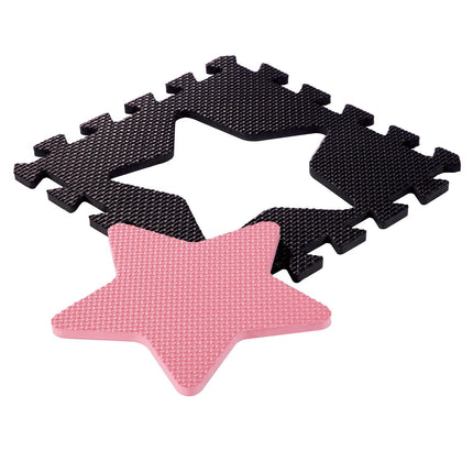 Kids' Playpen Puzzle Mat, Pink Hearts, 36 Pieces, 140x140cm