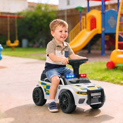 Kids' Police Ride-On Car with Music, Lights & Storage