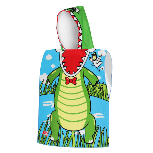 Kids Poncho Towel, Crocodile & Unicorn Design