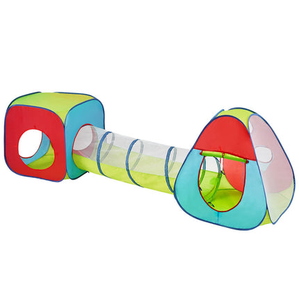 Kids Pop-Up Play Tent With Tunnel, 3-Piece, Carry Bag