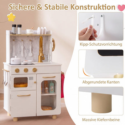 Kids Pretend Play Kitchen Set with Sink, Stove, and Oven