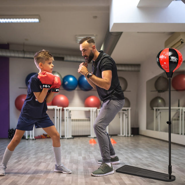 Kids Punching Ball Set – Adjustable 85-130 cm, Gloves, Pump